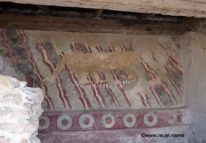 A painting of a puma in Teotihuacan