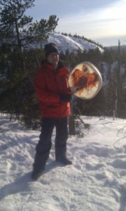 Me and my Phoenix drum in Kuusamo